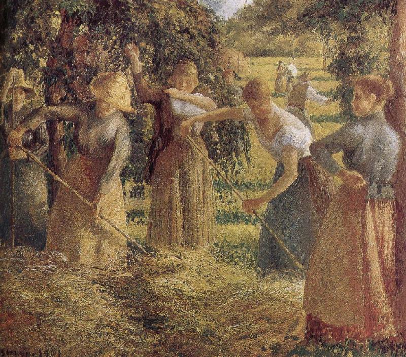 Camille Pissarro to collect the hay farmer
